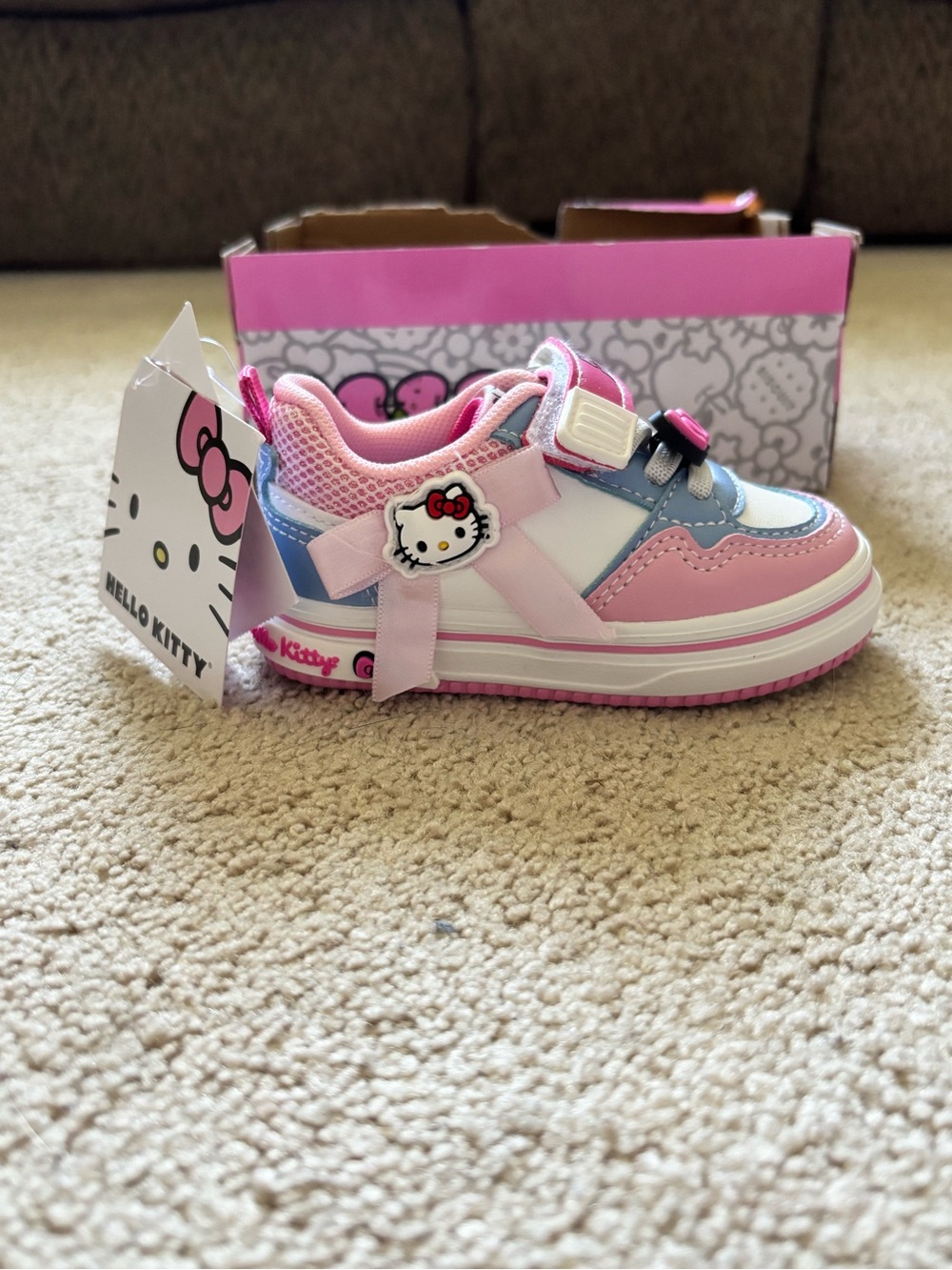 Hello Kitty Pink, White and Blue Kids Sneakers